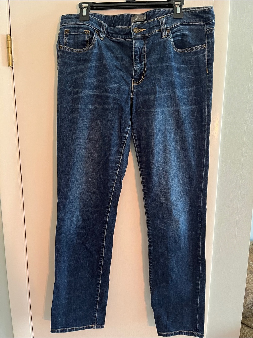 L.L. Bean Women's Straight-Leg Jeans in Deep Indigo